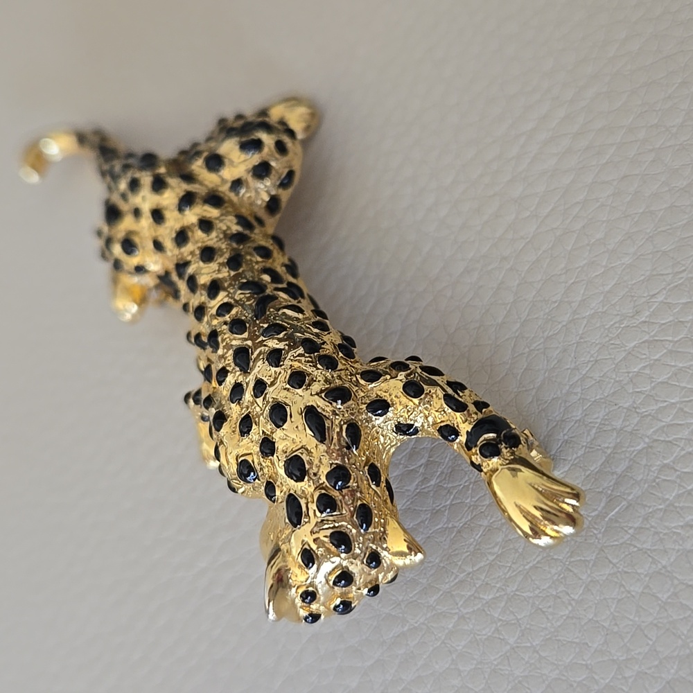 Carolee Vintage Gold-tone Leopard Brooch